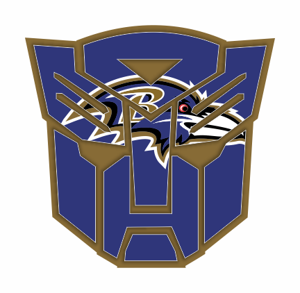 Autobots Baltimore Ravens logo iron on paper